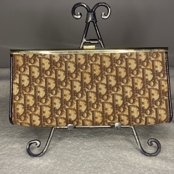 Vintage Christian Dior Trotter Monogram Clutch in Brown (11" x 5.5") - Picture 2 of 7
